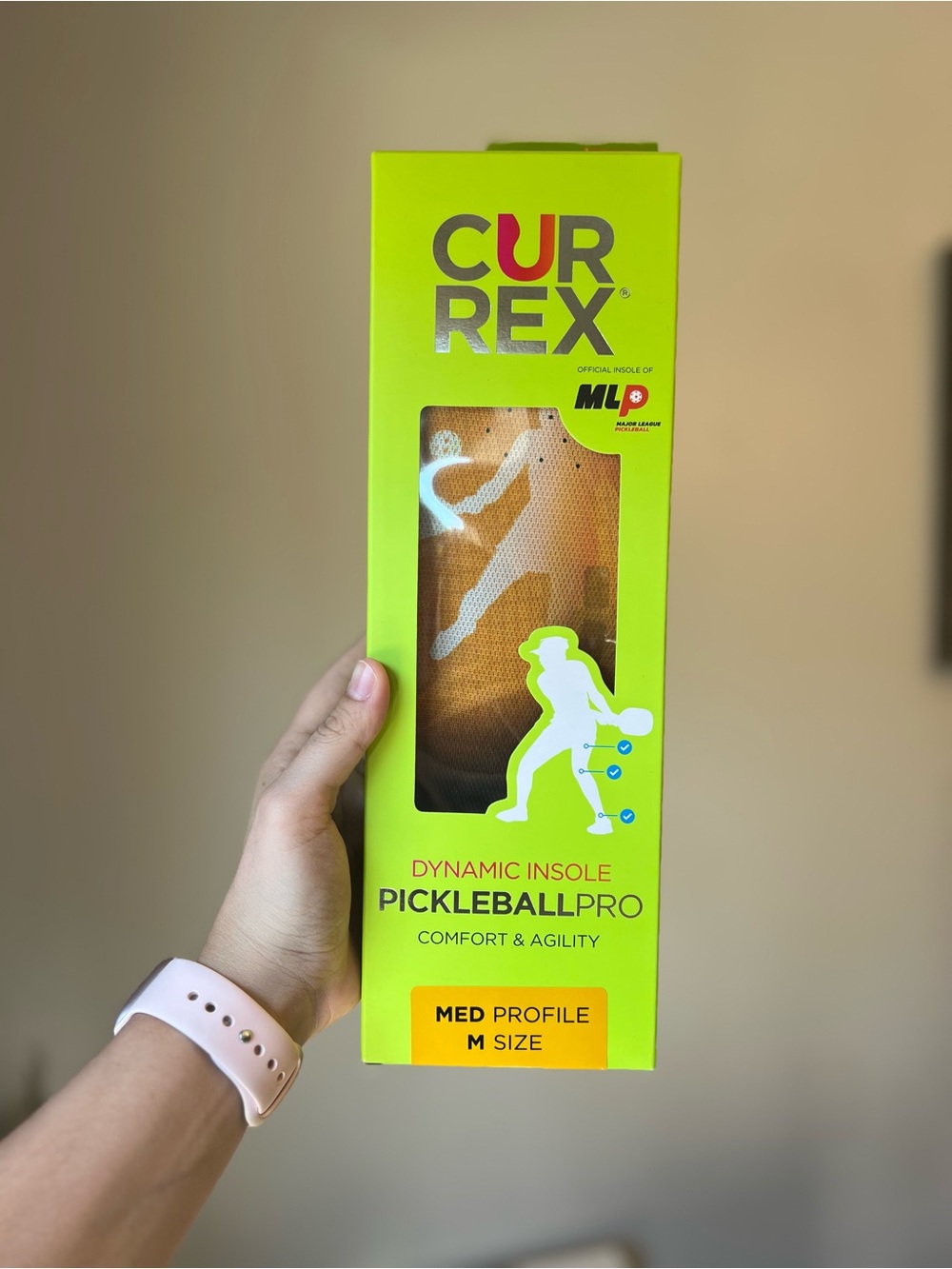 CURREX Pickleball Pro Insoles For Pickleball Shoes Arch Support Super Grip
